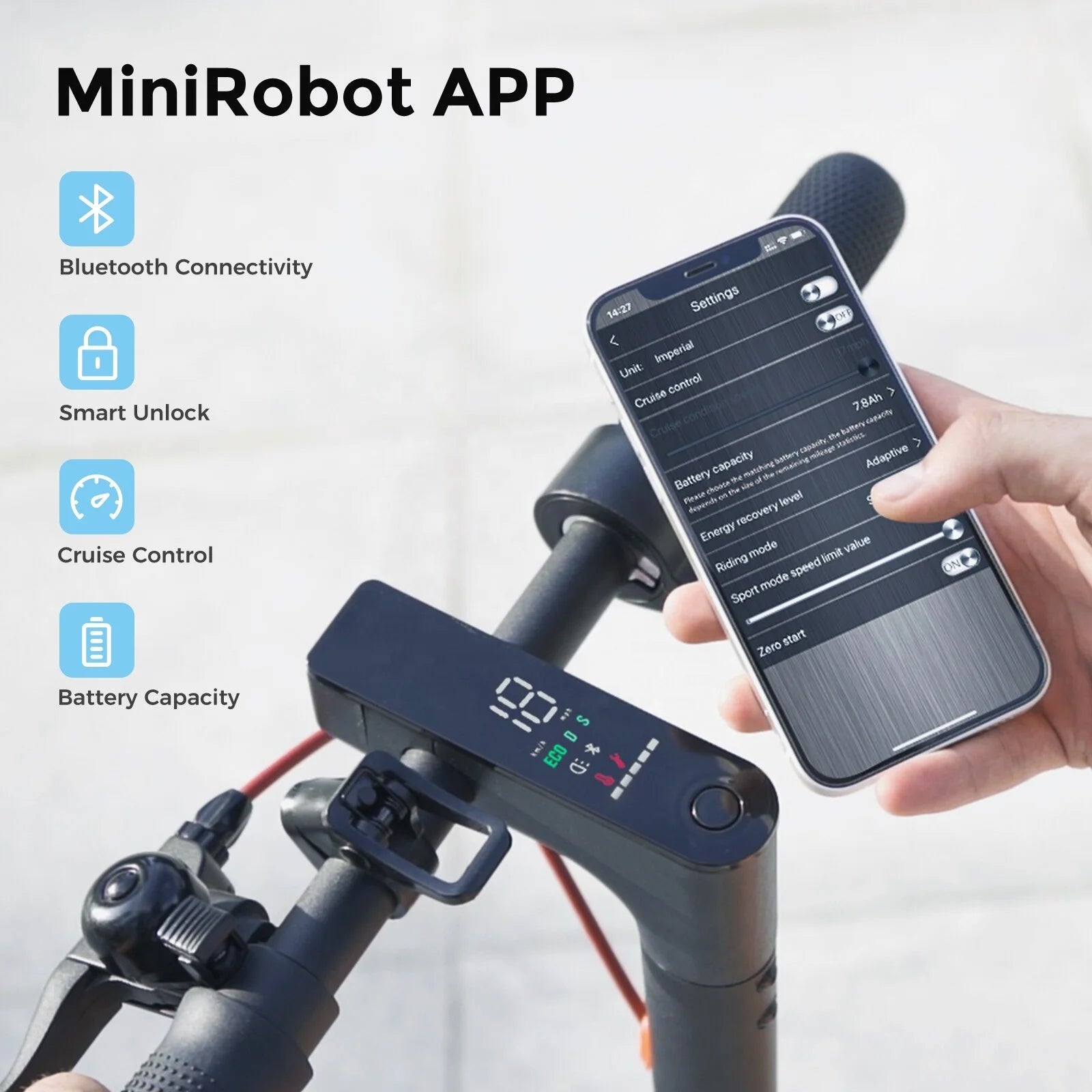 IScooter I9 Electric Scooter App Control Foldable E Scooter Adult Electric Kick Scooter 7.5Ah Battery 30km/h 350w