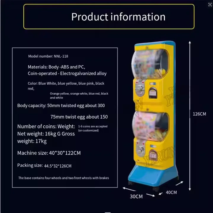 Children's  Toy Prize Machine Japanese-Licensed Capsule Vending 6 Years Shopping Mall Amusement Metal Plastic Coin