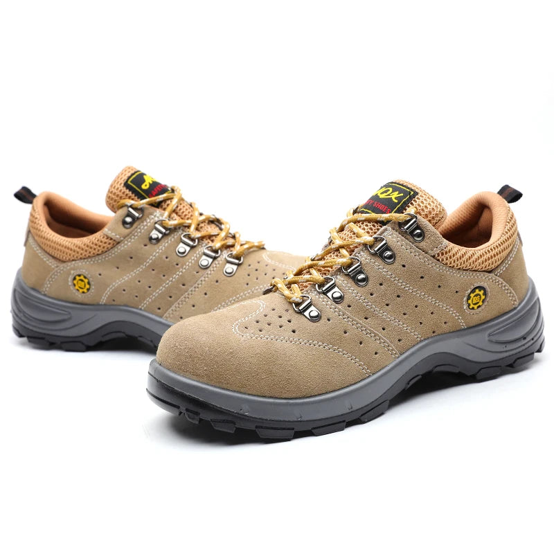 LIGHT BEARER Suede Leather PU/PU Sole Cheap Price Working Shoes Metal Toe Light Weight Industrial Safety Shoe
