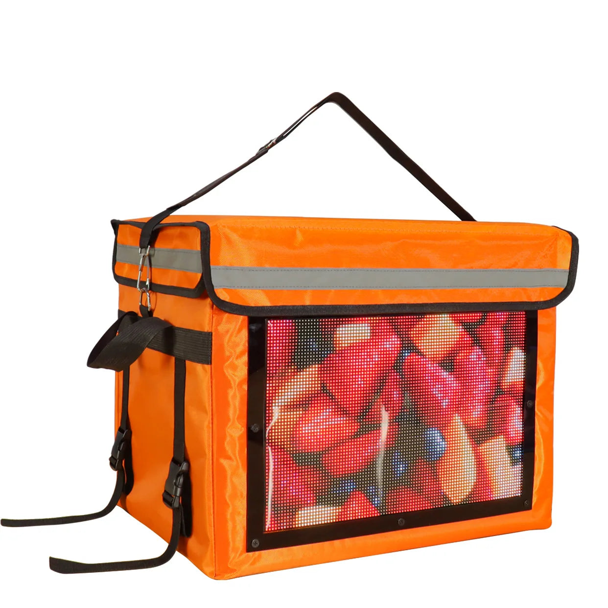 Motorcycle Led Rear Box 4G Gps Outdoor Motor Led Delivery Box Food and Advertising Led Display Box for Takeaway & Delivery Bikes