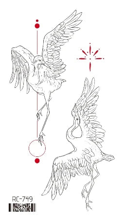 Waterproof 100 Different Cat Dog Deer Tattoo Designs for Women Men Body Art Colorful Black Fake Arm Hands Animal Tattoo Stickers