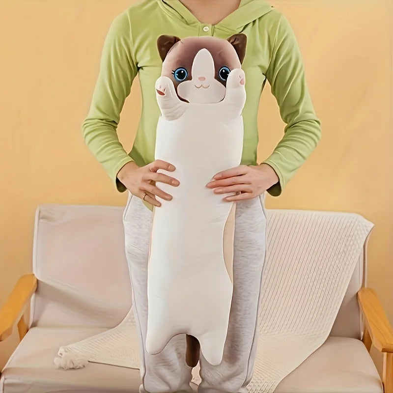 Long Cat Plush Toys Long Strip Clip Legs Cat Doll Pillow Girls Sleep Plush Toy Doll Cuddle Lazy Sleep With Sleeping Doll