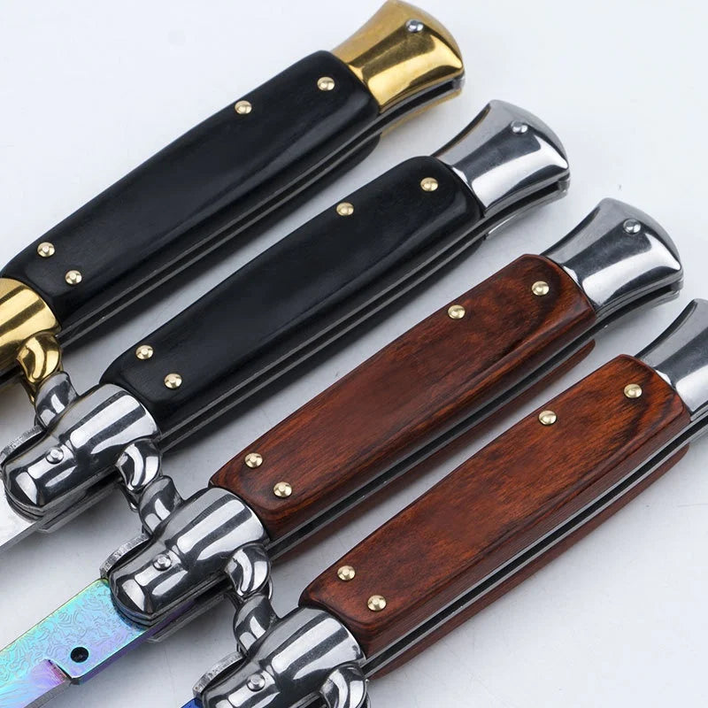 Fanstoon Italian Style 440 Blade Pocket Knife Stainless Steel  Multi Tools Outdoor Tactical  Folding Camping Hunting Knives