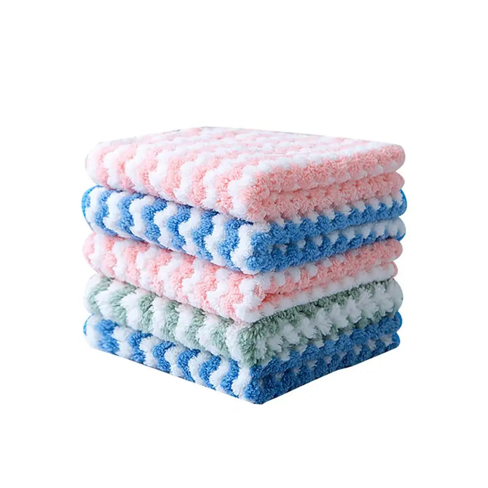 6PCS Kitchen Dish Towels Reusable Kitchen Towels and Dishcloths Set Wash Cloths and Towels for Washing Dishes