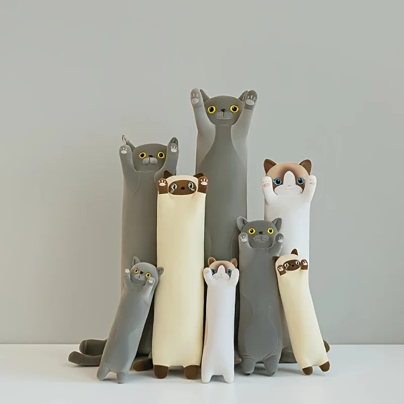 Long Cat Plush Toys Long Strip Clip Legs Cat Doll Pillow Girls Sleep Plush Toy Doll Cuddle Lazy Sleep With Sleeping Doll