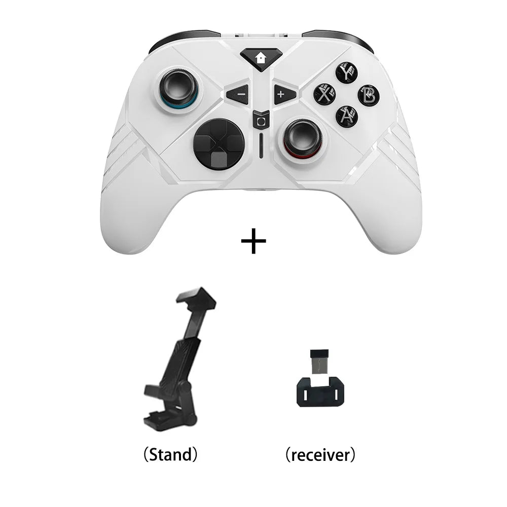 Dual Mode 2.4GHz Wireless Joystick Gamepad Game Wheel Steering Vibration Compatible Switch PC Android IOS for PS5 BT for PS5 Gam
