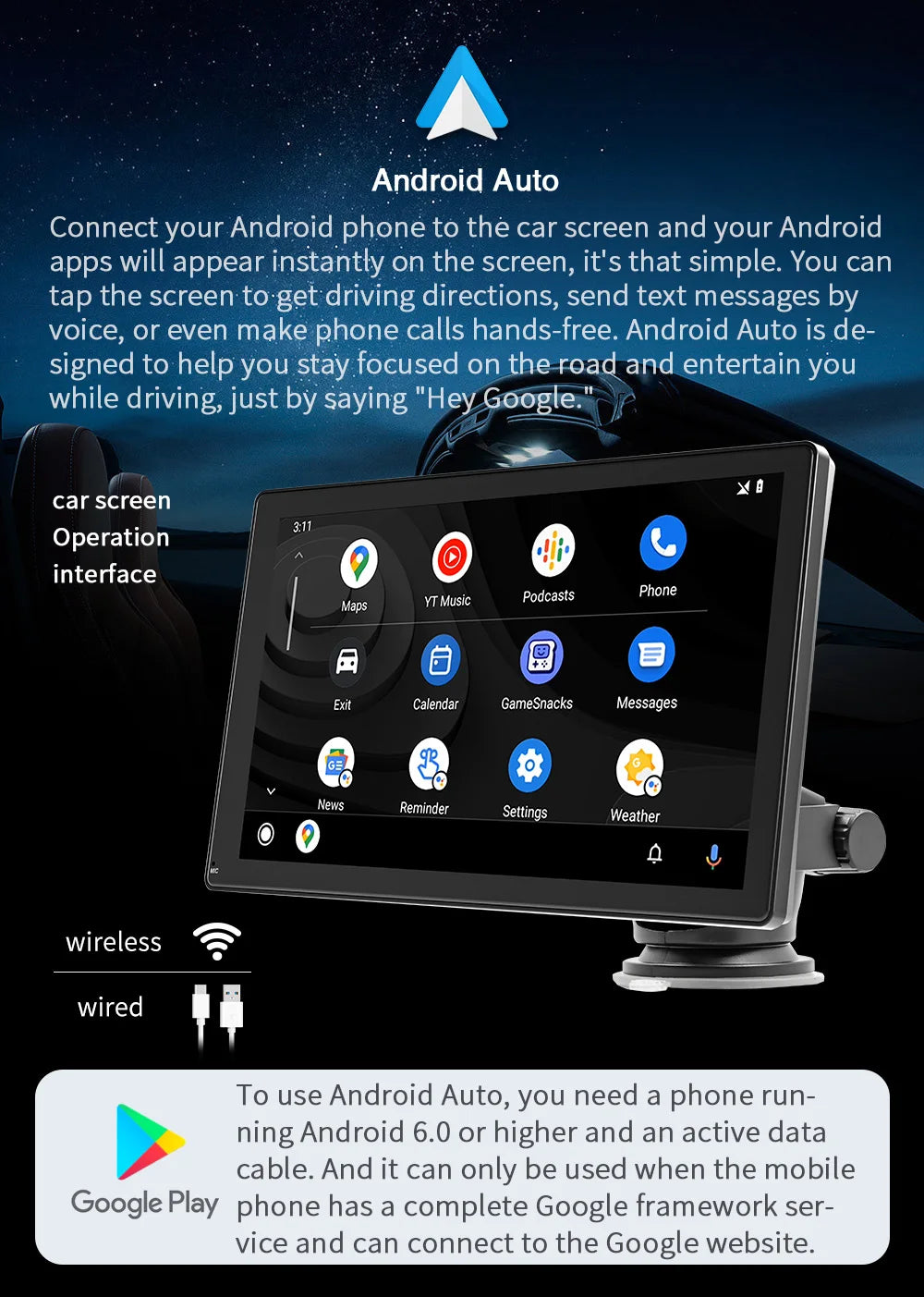 BQCC 9" IPS Carplay Dashboard Monitor with GPS DVR Camera Vehicle Stereo BT/AUX/DAB+ Car Stereo Touch Control Review Car Screen