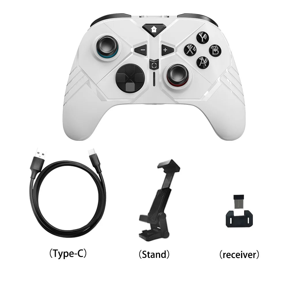 Dual Mode 2.4GHz Wireless Joystick Gamepad Game Wheel Steering Vibration Compatible Switch PC Android IOS for PS5 BT for PS5 Gam