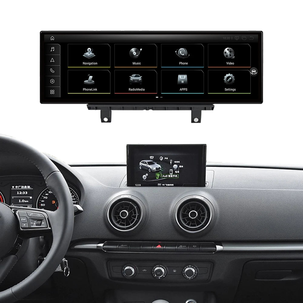 A3 14.9 Inch Android Car Screen Digital Cluster Android Navigation GPS  Car Dvd Player for Audi Car Monitor 2014 - 2019