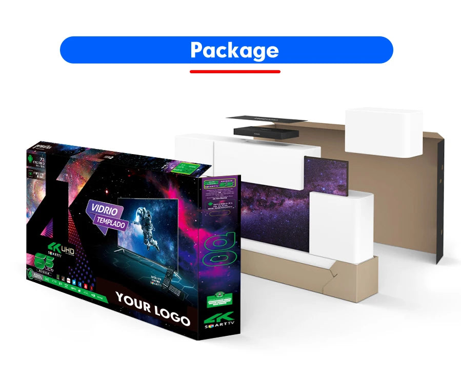 OEM Customizable 85-Inch Android Smart LED TV 4K HDTV with 32''-75'' Normal TV Motherboard 40 43 50 55 60 65 4K Television