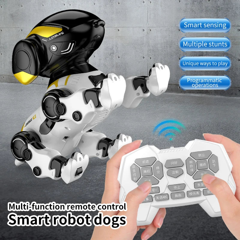 Charging Intelligent Remote Control Toy Multi-function Robot Rc Walking Dog 2.4GHz 360 Rotating Changeable Robot Dog RC Car Toys