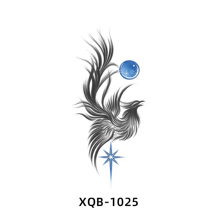 2025 New Waterproof Color Butterfly Flowers Temporary Tattoo Sticker Wholesale Arm/Chest Tattoo Decal for Body Application