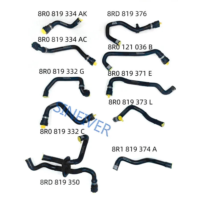 For Audi A6 C6 S6 Car Parts Engine Cooling System Water Pipe Radiator Coolant Hose 4F0819375B 4F1819371K 4F0819373K 4F0819378B