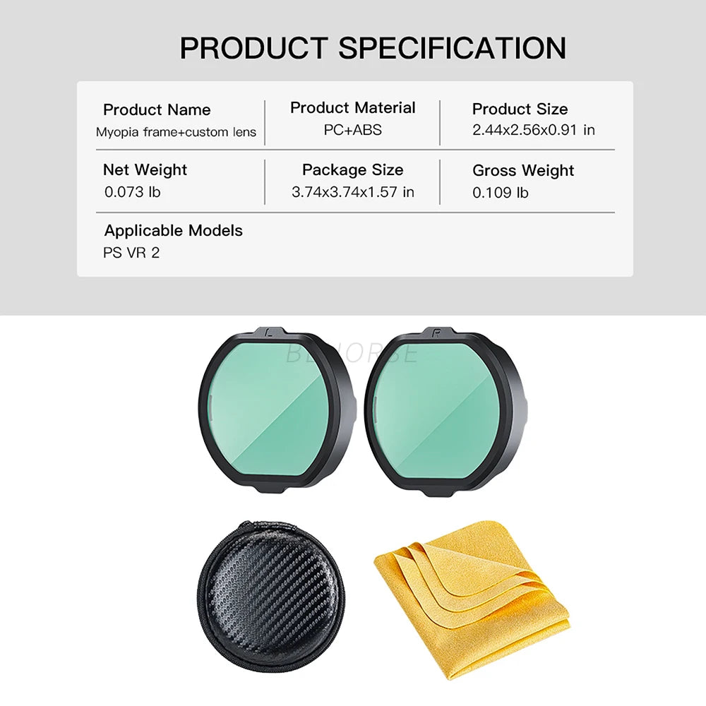 Quick Disassemble Myopia Lens Lightweight Glasses Playstation VR2 Protection Lenses Essential Frame Accessories for VR