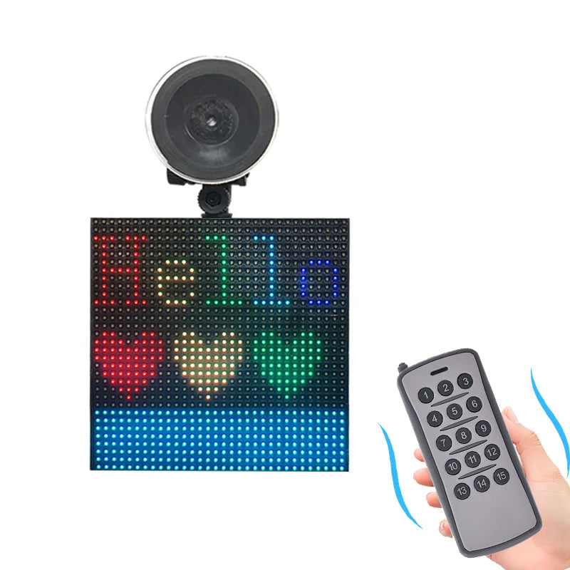 LED P4 Full Color Car Rear Window Expression Screen Factory Car Expression Light Led Car Screen Bluetooth Remote Control Model
