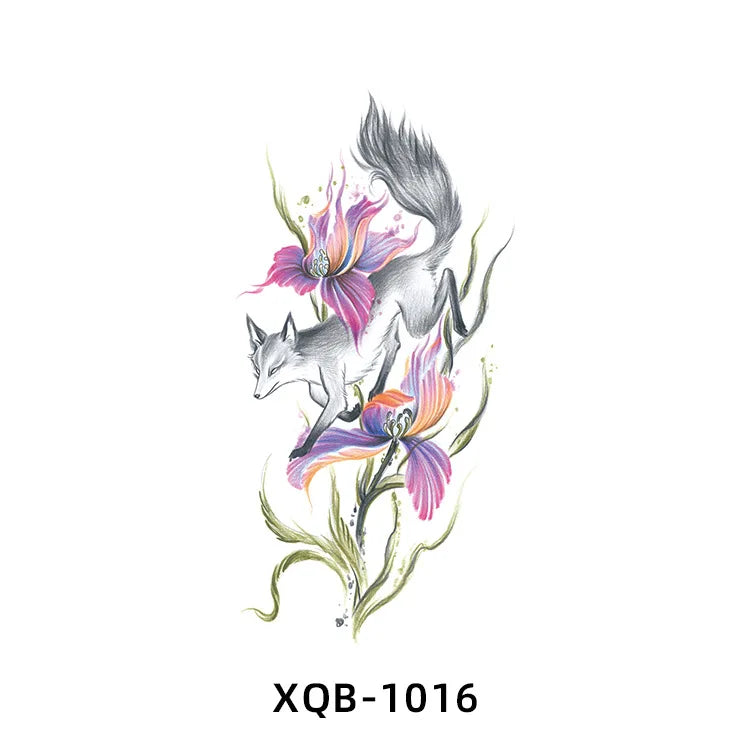 2025 New Waterproof Color Butterfly Flowers Temporary Tattoo Sticker Wholesale Arm/Chest Tattoo Decal for Body Application