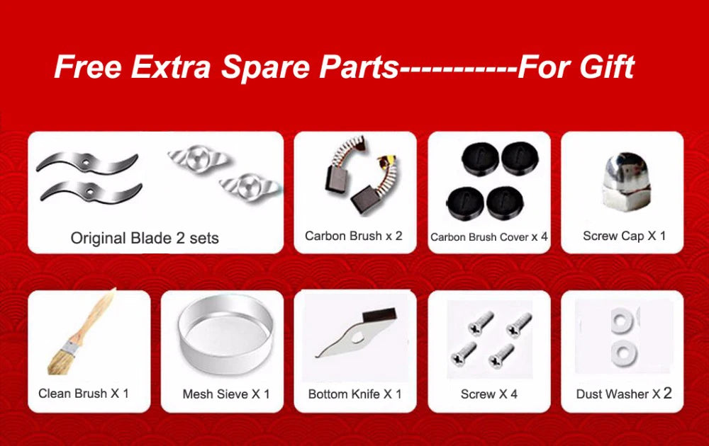 Parts Free Big Capacity 800G 3000W Herb Grinder Coffee Machine Grain Spices Mill Medicine Wheat Mixer Dry Food Grinder