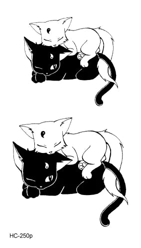 Waterproof 100 Different Cat Dog Deer Tattoo Designs for Women Men Body Art Colorful Black Fake Arm Hands Animal Tattoo Stickers