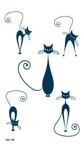 Waterproof 100 Different Cat Dog Deer Tattoo Designs for Women Men Body Art Colorful Black Fake Arm Hands Animal Tattoo Stickers