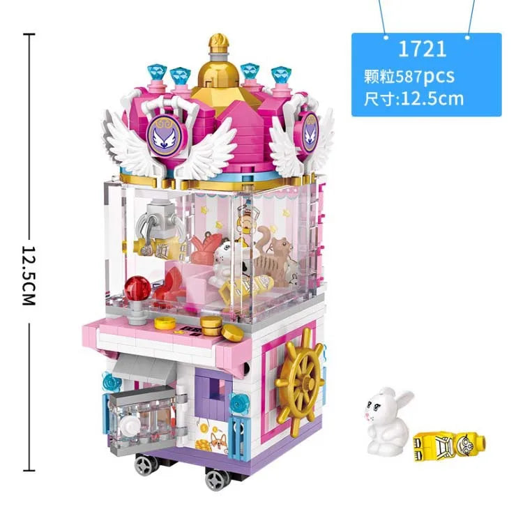 LOZ MOC Mini Blocks Amusement Park Building Bricks Game Machine Model Corsair Sky Wheel Toys For Children Gift Girl Present 1721