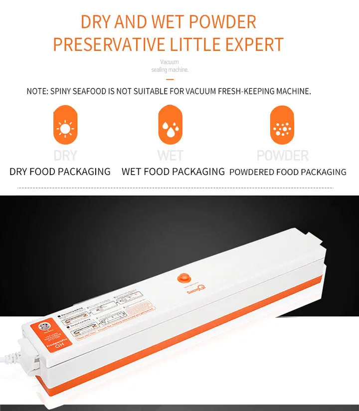 SaengQ Vacuum Sealer Packaging Machine Including 15pcs For Home Kitchen  Food Saver Bags Commercial Vacuum Food Sealing