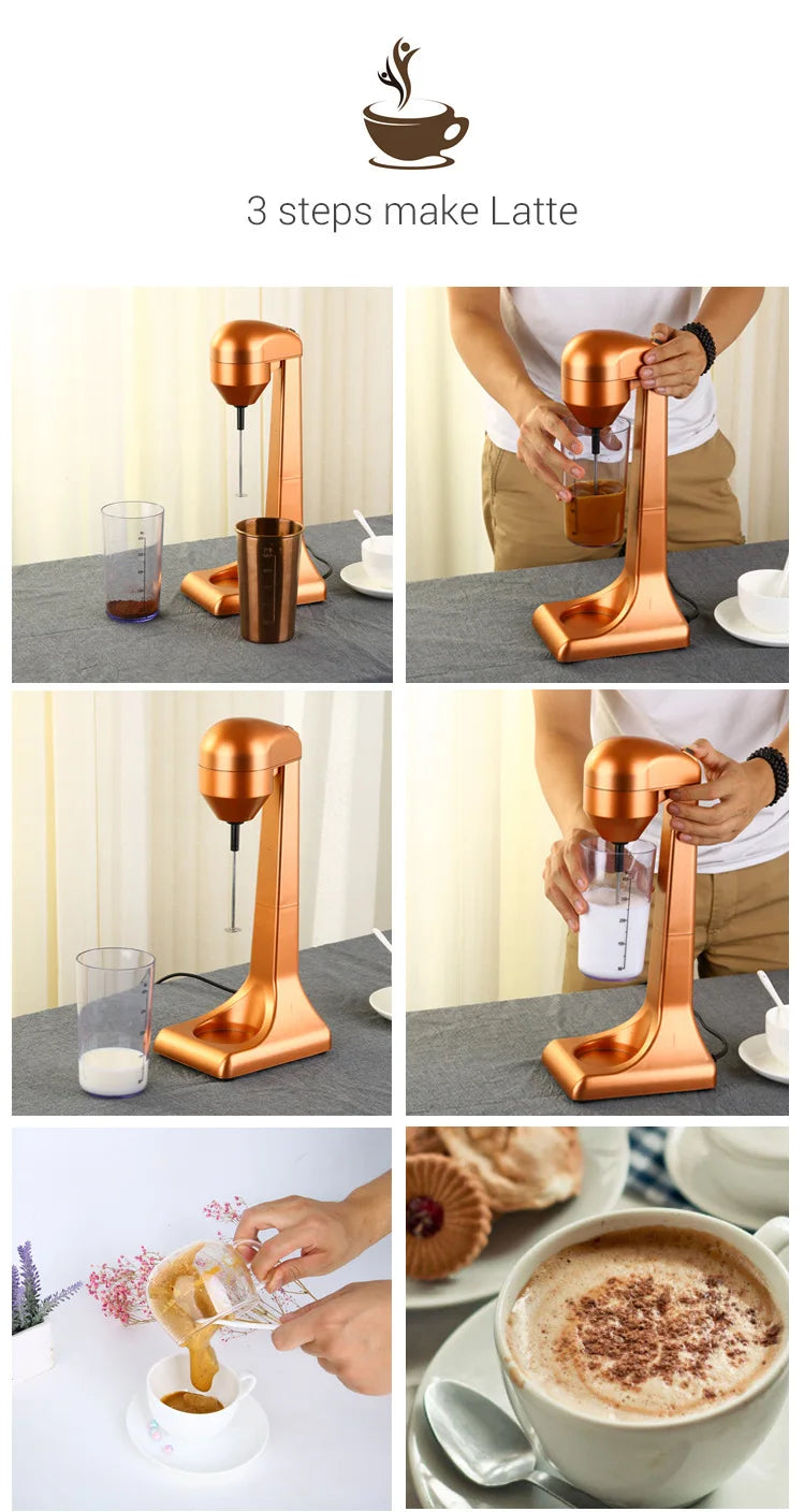 220V Electric Milk Frother for Coffee Milk Foamer Cold and Hot Milking Machine Fancy Coffee Foamer Kitchen Food Mixer EU plug