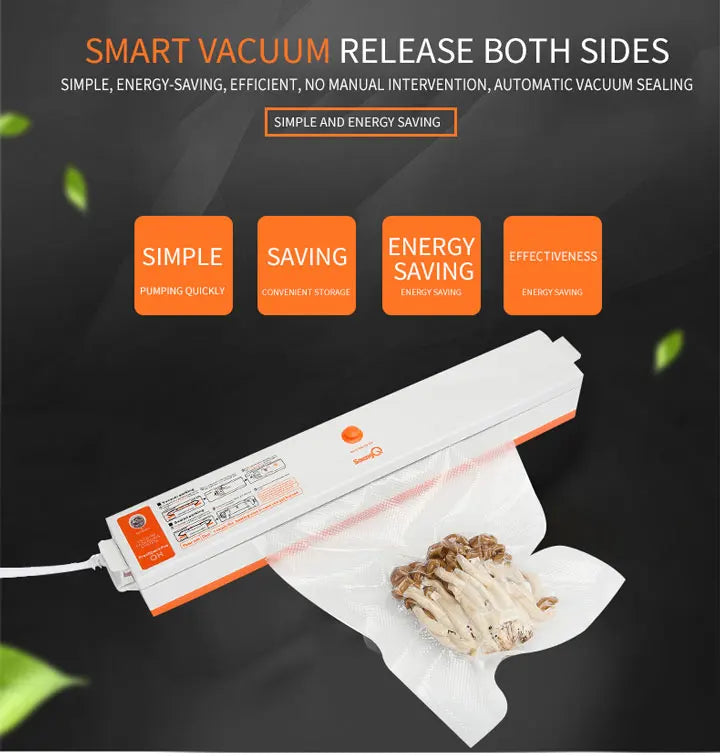 SaengQ Vacuum Sealer Packaging Machine Including 15pcs For Home Kitchen  Food Saver Bags Commercial Vacuum Food Sealing