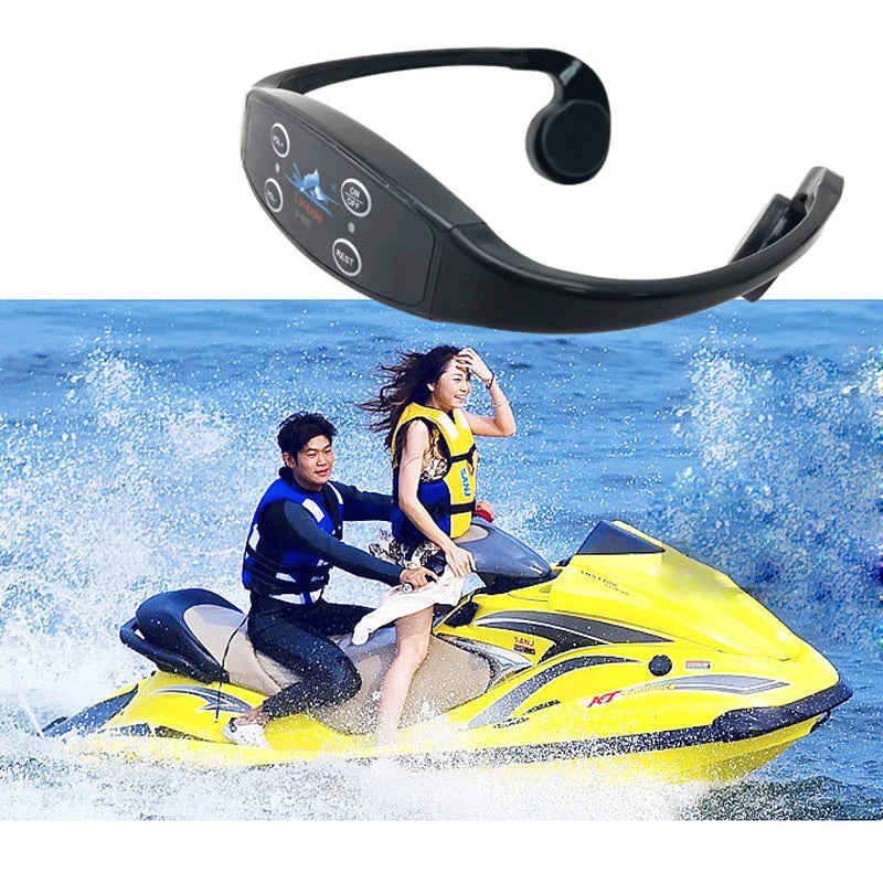 H906A Underwater Wireless Open Water Coaching 1000 Meters Distance Suffering Sailing Swimming Bone Conduction Receiver Headset