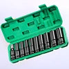 10pcs 11pcs 1/2 Inch Drive CR-V Deep Hex Impact Socket Set 8-24mm Box Combination Tool