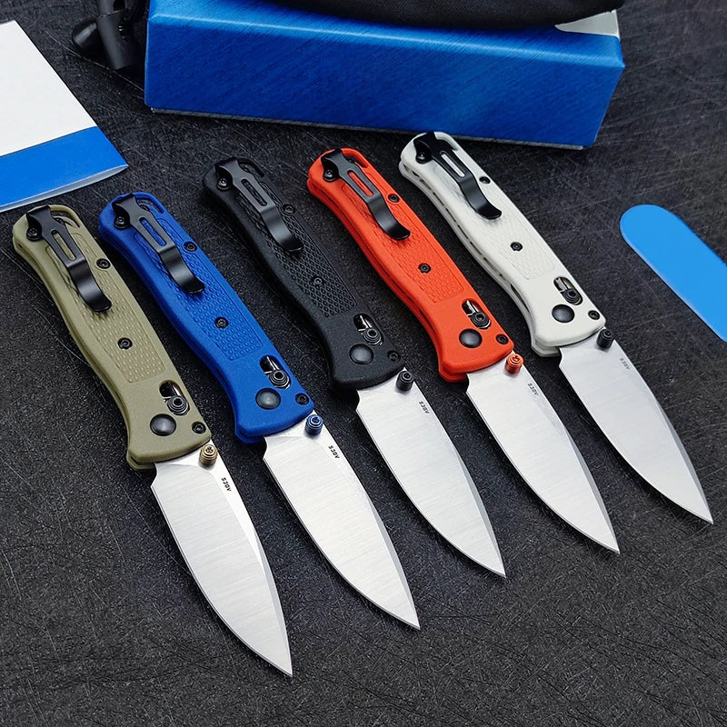 BM 533/535 Folding Knife S90V Blade Nylon Glass Fibre Handles Sharp Field Hunting Knife Survival Tactical Tool with Pocket Clip