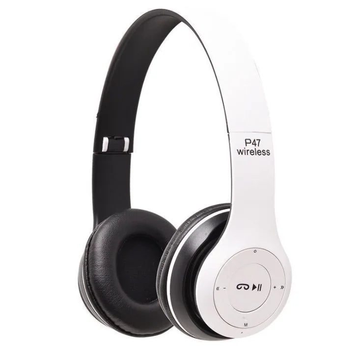 P47 Wireless Bluetooth Headphone with Mic High Quality Bass Hifi Stereo Foldable Card Plug-in Gaming Headset