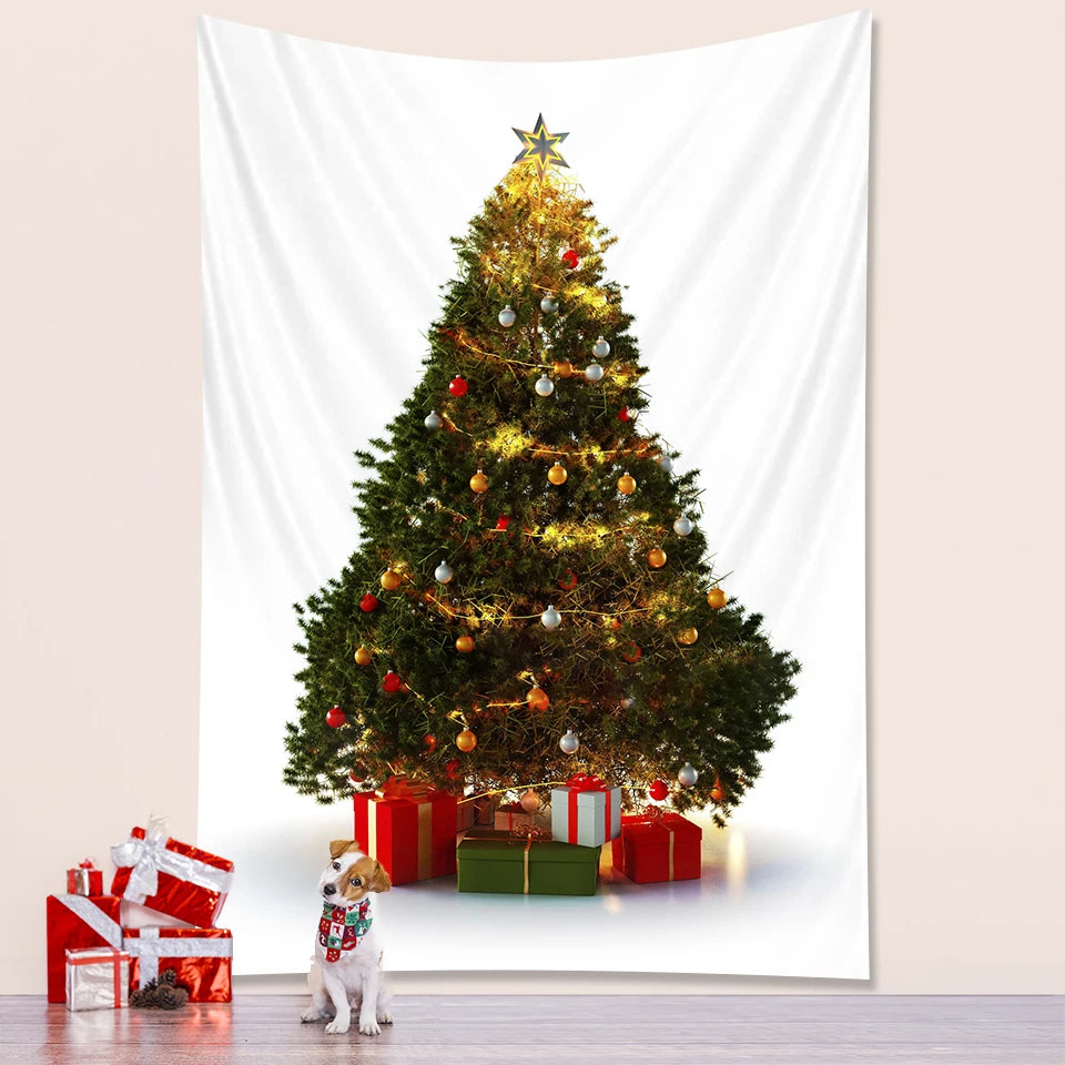 Christmas tree bedroom home decoration New Year party large size Tapestry Wall Tapestry Bohemian decorative mattress