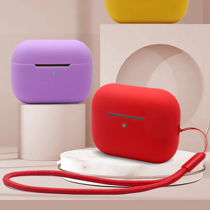 Shockproof Silicone Earphone Case Protective Covers for Airpods Pro 2nd Generation Silicone Case With Nylon Rope