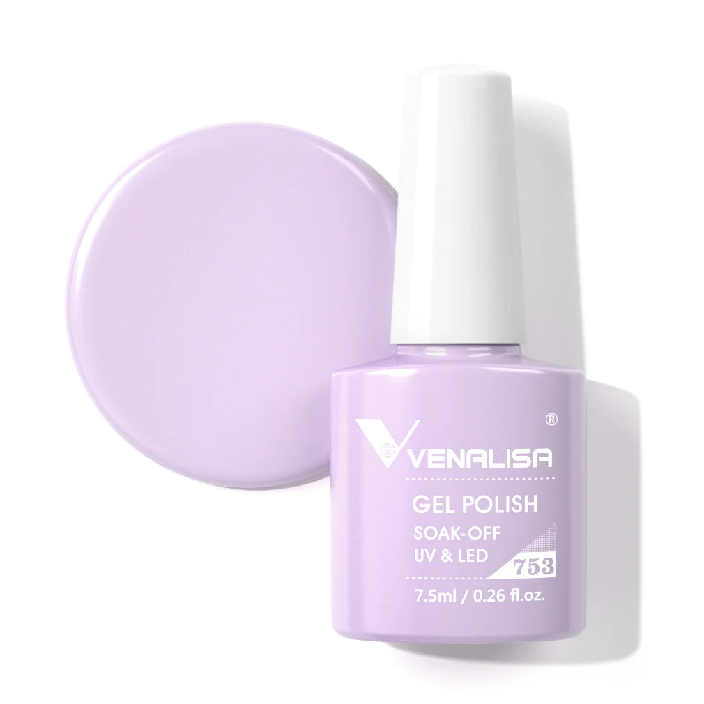 VENALISA Nail Gel Polish Full Coverage Holographic Camouflage Nail Varnish Manicure Lacquer Polish Soak Off UV LED Lacquer 7.5ML