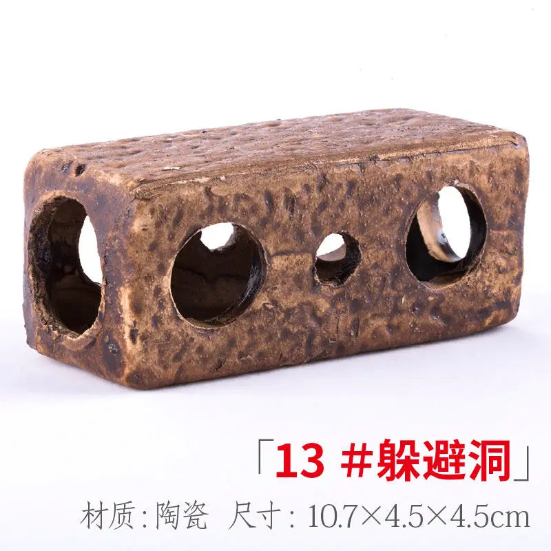 Retro Ceramic Decoration Fish Tank Shrimp Tank Dodging House Spawning Fish Hiding Landscaping Aquarium Decor Accessories