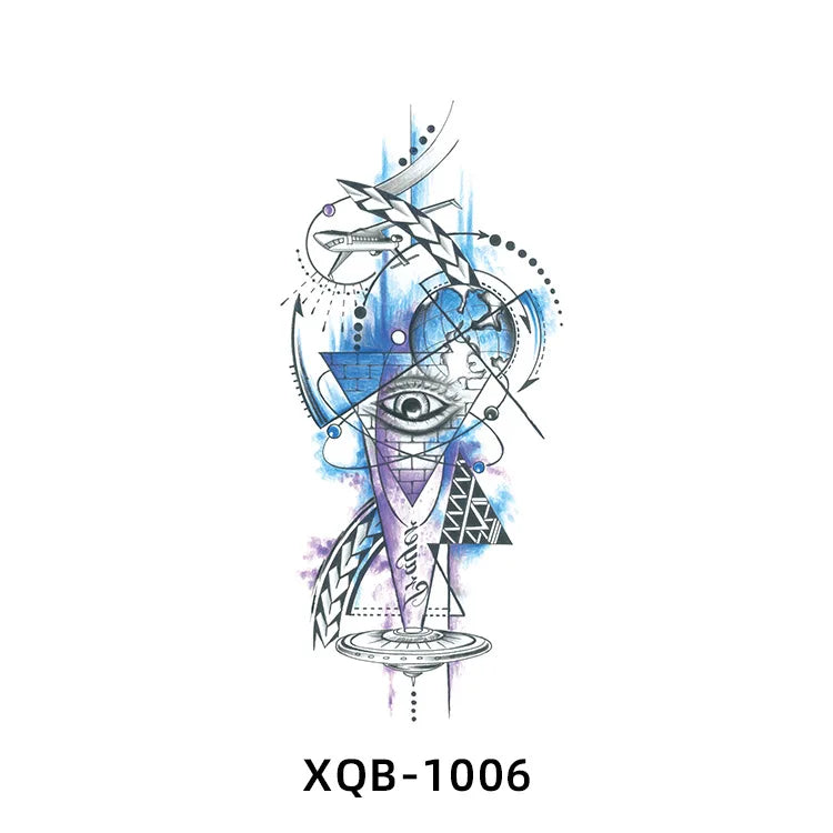 2025 New Waterproof Color Butterfly Flowers Temporary Tattoo Sticker Wholesale Arm/Chest Tattoo Decal for Body Application