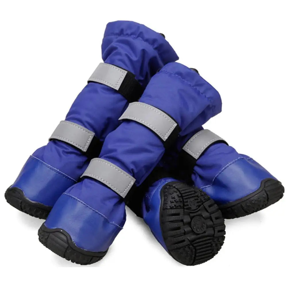 Top Quality Waterproof Warm Dog Shoes for Large Dogs Shoes Non-Slip Reflective Winter Pet Dog Rain Boots