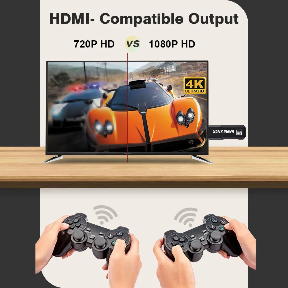 Wholesale Christmas Home Gift Retro 4K GD10 Plus P3 Rechargeable Controller Family TV Video Games Console X2 Game Stick