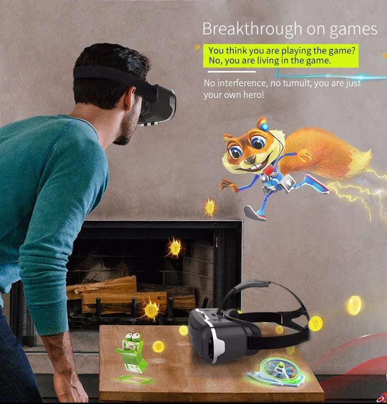 Virtual Reality 3D Headset, VR Glasses With Headphone, Earphone Better Than VR and VR Shinecon