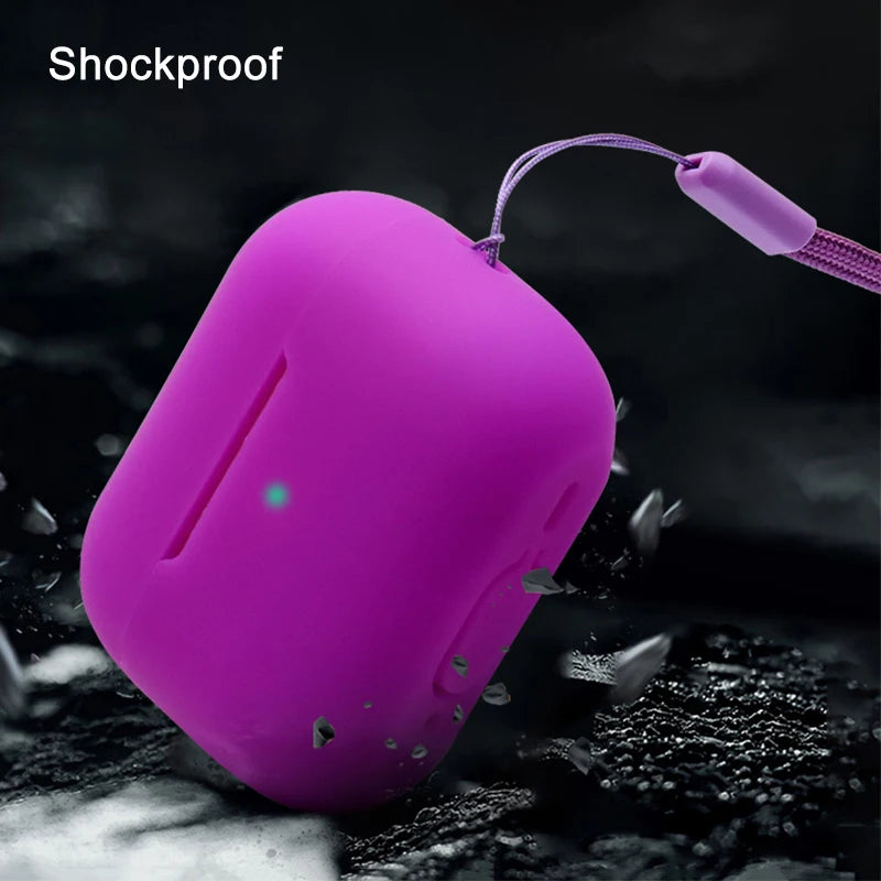 Shockproof Silicone Earphone Case Protective Covers for Airpods Pro 2nd Generation Silicone Case With Nylon Rope