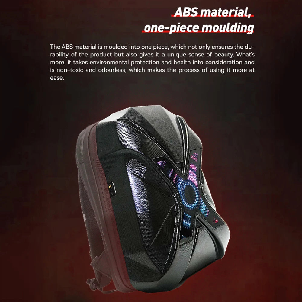 Smart App Programmable Hd Pixels Diy Animated Recreational Unisex Led Riding Skateboard Backpack Motorcycle Bike Helmet Bags