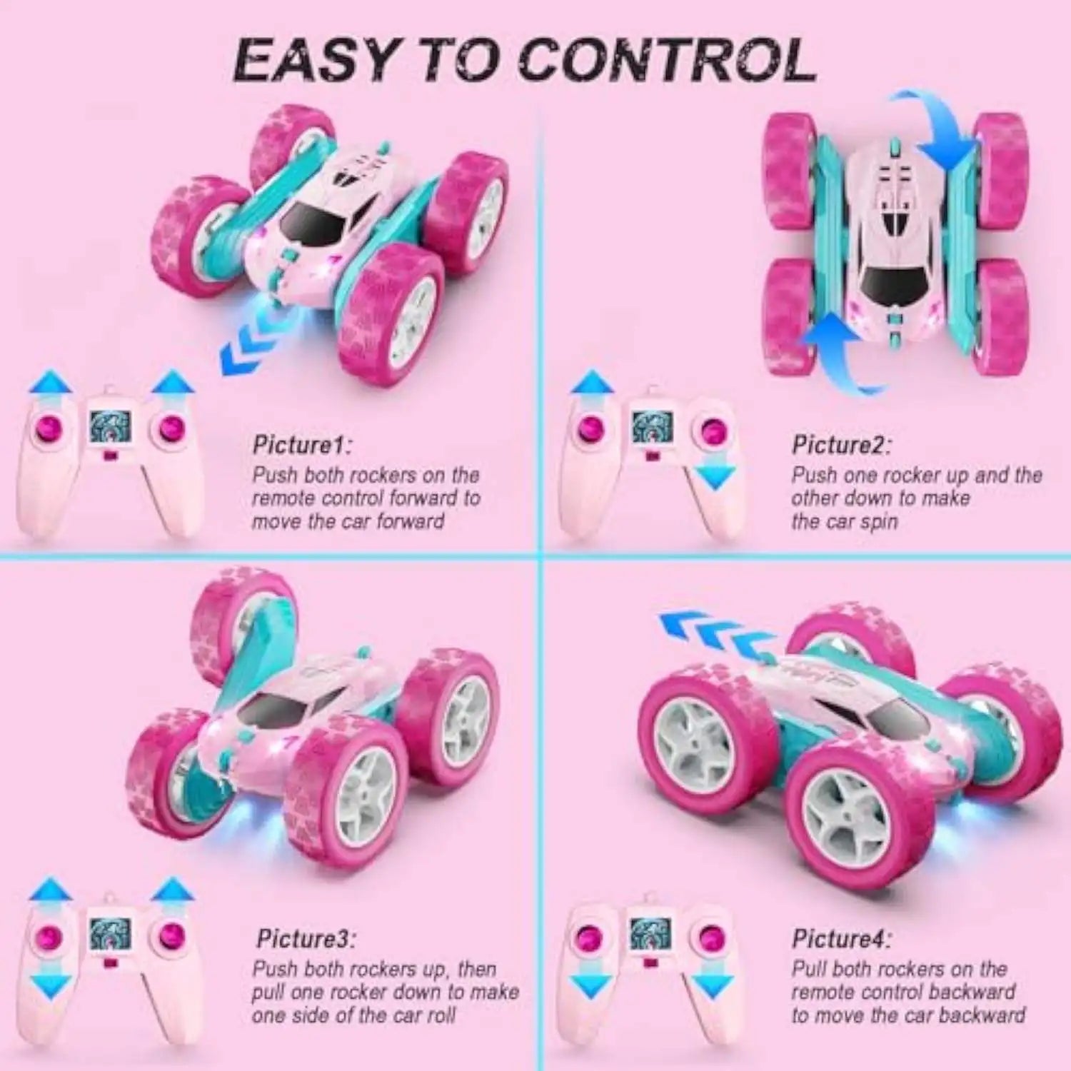 Double-sided Stunt Car Rolling Remote Control Car Rc Car Four-wheel Drive Off-road Vehicle Children's Toy