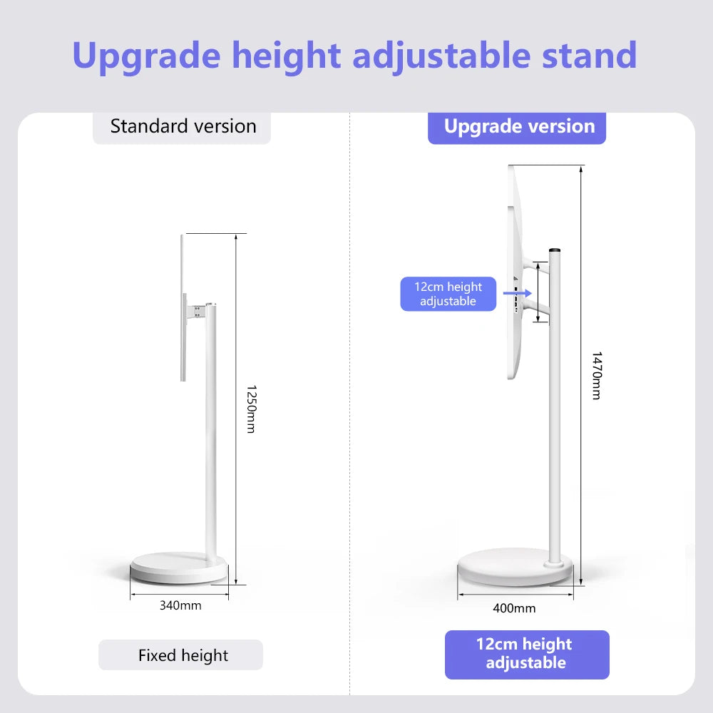 24 Inch Smart TV on Wheels Android 8-core CPU Remote Control Touch Screen Monitor with Battery 13MP Camera Portable TV