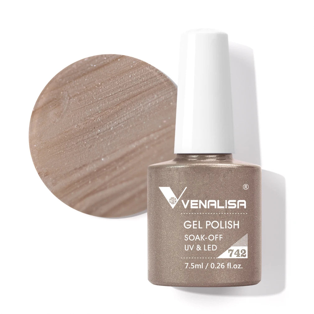VENALISA Nail Gel Polish Full Coverage Holographic Camouflage Nail Varnish Manicure Lacquer Polish Soak Off UV LED Lacquer 7.5ML