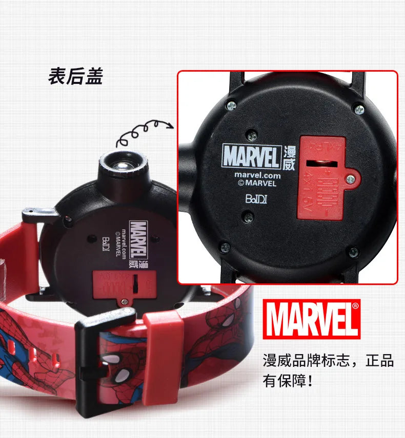 Marvel Digital Wristwatches Children's Toys Watch Boy Spider-Man Waterproof Luminous Cartoon Digital Watches Kids Fashionable