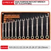 Open End Metric Combination Spanner Set Ratchet Wrench for Car Repair Hand Power Torque Tool with OEM Support CR-V Material Bags