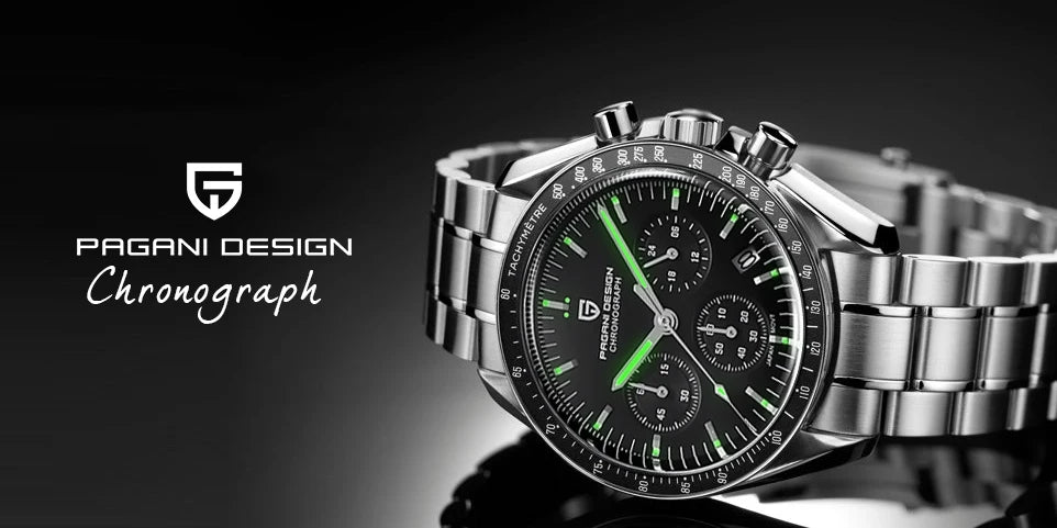 PAGANI DESIGN 2025 New Men's Watches Top Luxury Quartz Watch For Men Auto Date Speed Chronograph AR Sapphire Mirror Wrist watch