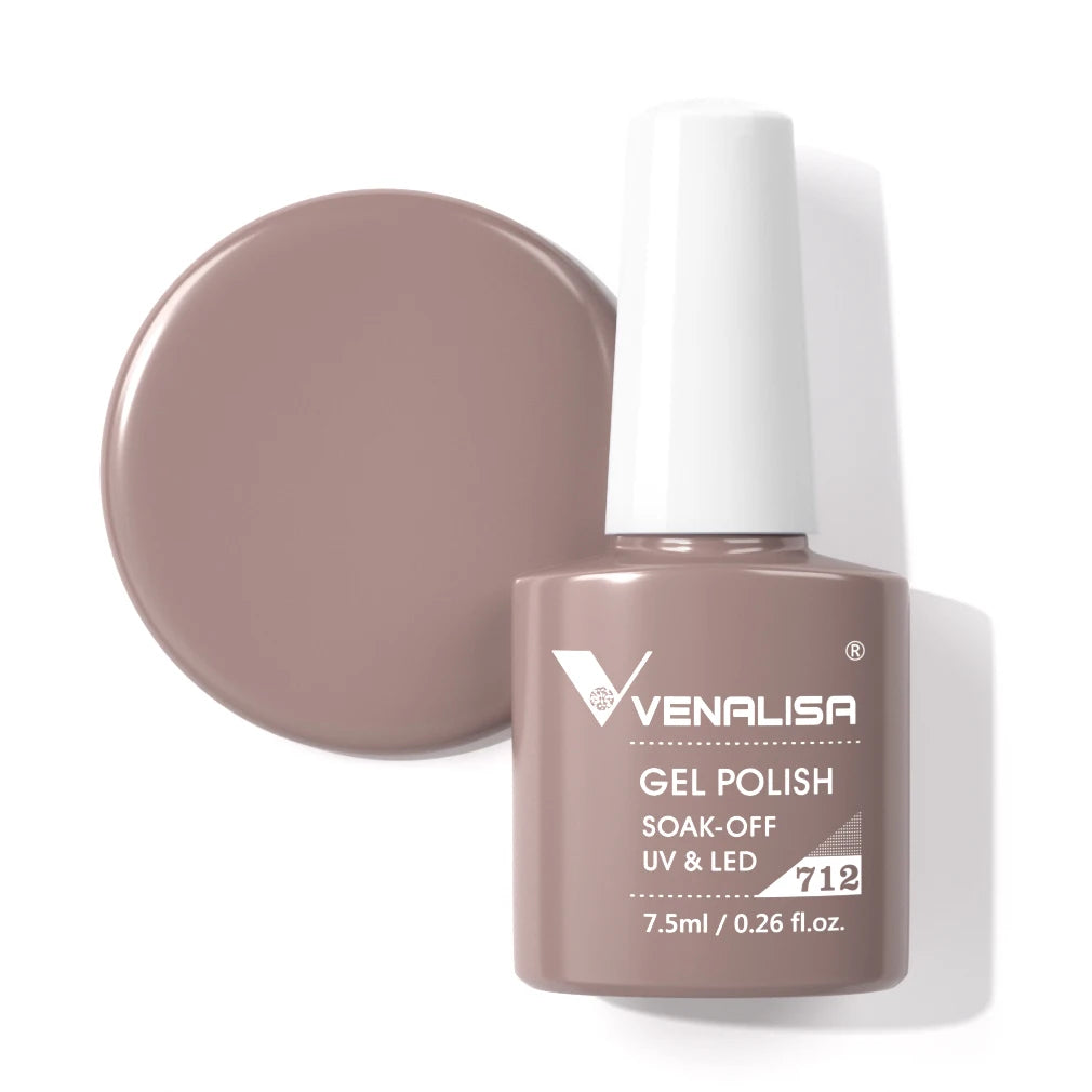 VENALISA Nail Gel Polish Full Coverage Holographic Camouflage Nail Varnish Manicure Lacquer Polish Soak Off UV LED Lacquer 7.5ML