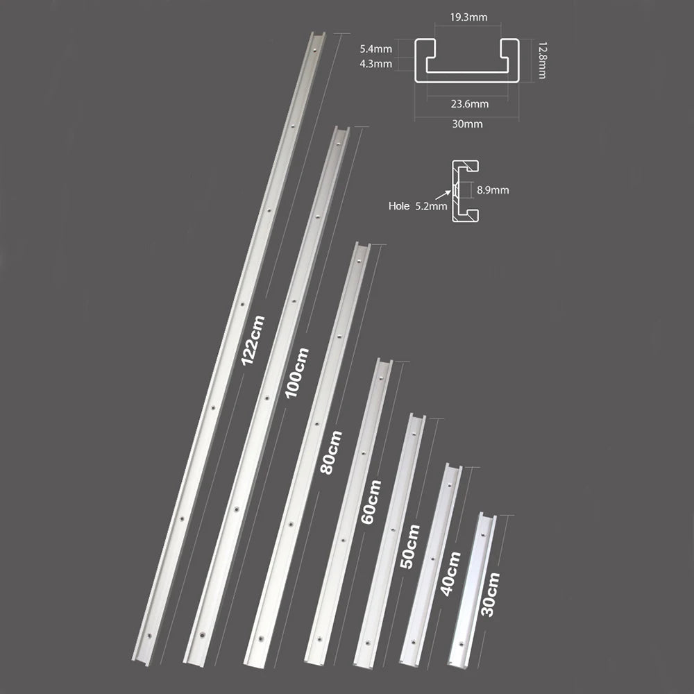 SDPSIAluminium Alloy T-tracks Slot Miter Track and Miter Bar Slider Table Saw Miter Gauge Rod Woodworking Tools DIY