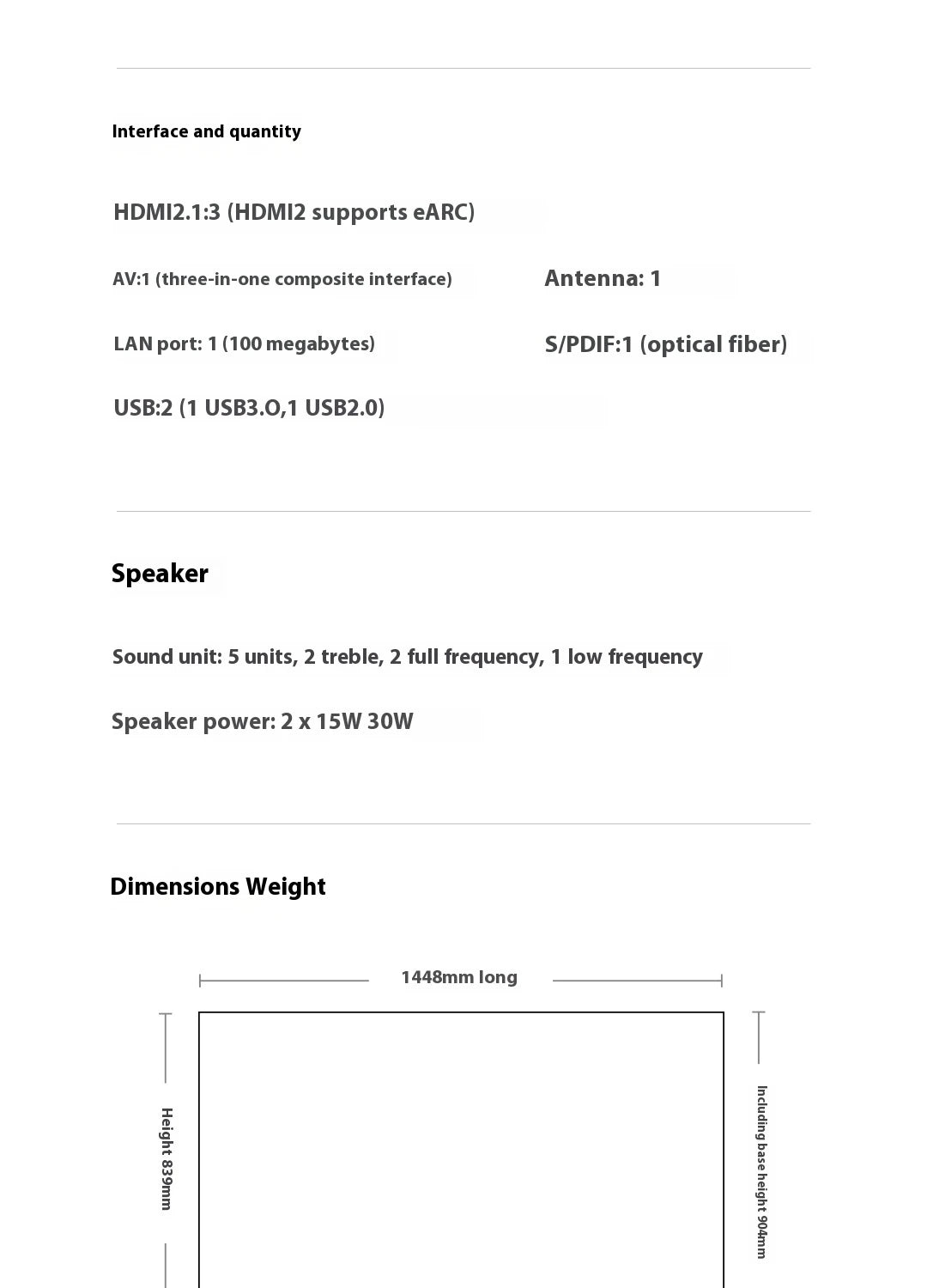 Xiaomi Smart TV S Pro 65 Mini LED 2025 L65MB-SP LCD 65 Inches 4K 280W Household TV